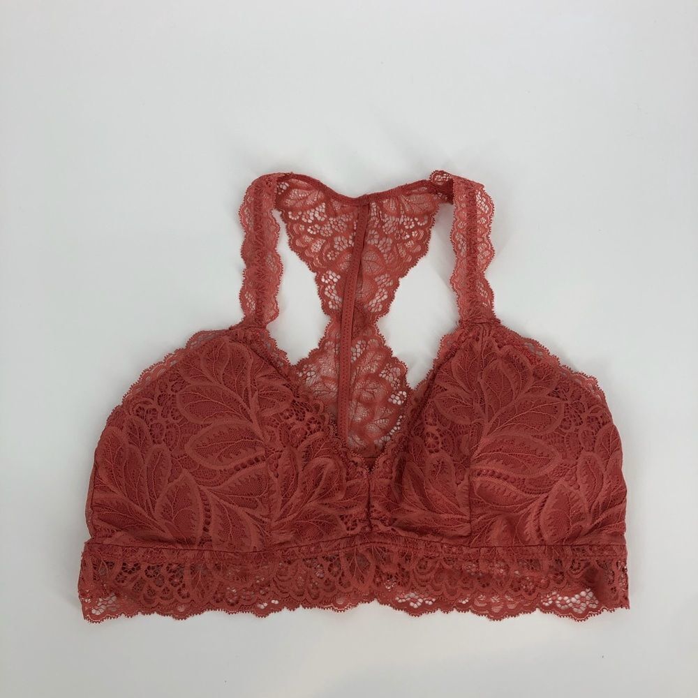 AUDEN Lightly Lined Racerback Bralette Padded Faded Rose Large‎